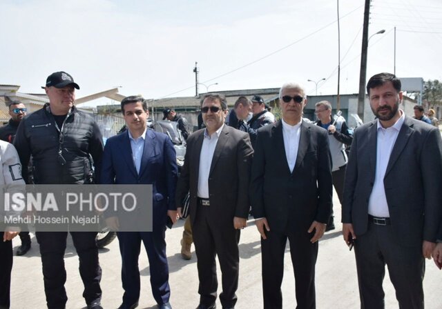 بدرقه موتورسواران رالی «خزر، دریای دوستی» در مرز زمینی آستارا