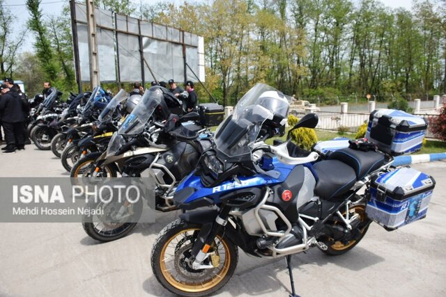 بدرقه موتورسواران رالی «خزر، دریای دوستی» در مرز زمینی آستارا