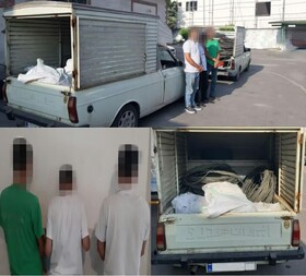کشف ۲ تن کابل برق سرقتی در رشت 