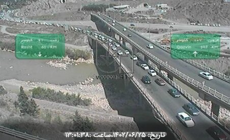 ترافیک محورهای خروجی گیلان پر حجم است/تردد روان در جاده‌های گیلان