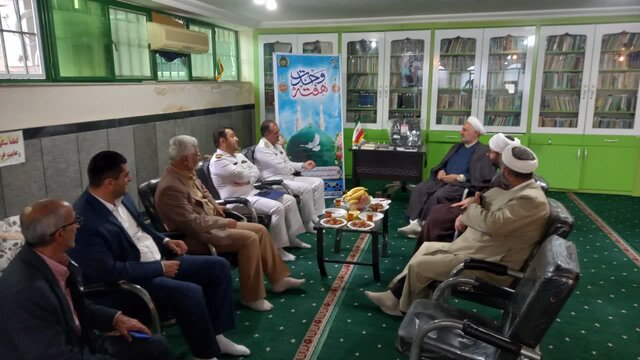 دیدار فرمانده ناوگان شمال نیروی دریایی ارتش با امام جمعه اهل تسنن تالش