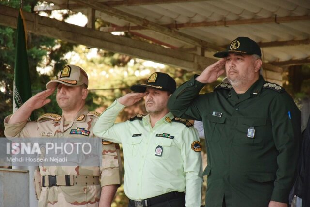 صبحگاه مشترک نیروهای مسلح شهرستان مرزی آستارا برگزار شد + تصاویر