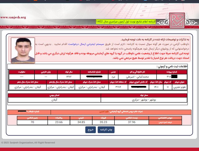 کارنامه «مجاز» داوطلب کنکور 1402، «غیرمجاز» شد