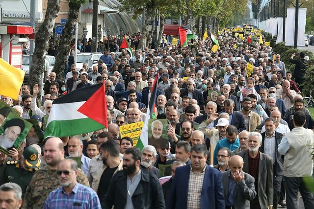 راهپیمایی حمایت از ملت مظلوم فلسطین - رشت