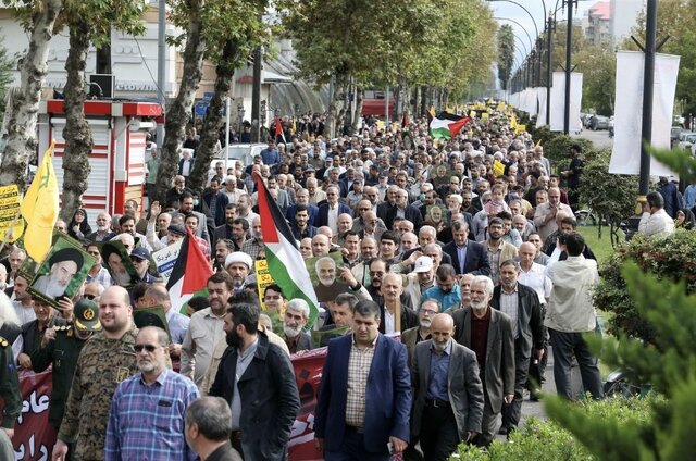 راهپیمایی حمایت از ملت مظلوم فلسطین - رشت