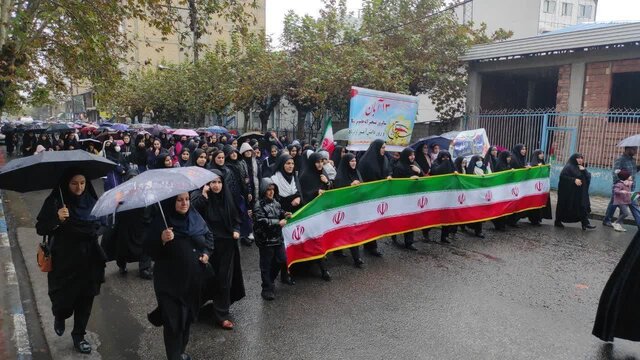 راهپیمایی ۱۳ آبان در شهرهای تالش و رضوانشهر برگزار شد