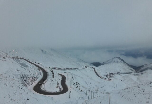 بارش برف در روستاهای کوهستانی عمارلو