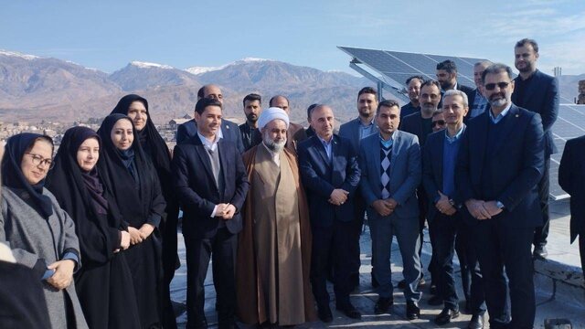 افتتاح نخستین نیروگاه خورشیدی ۵ کیلوواتی در لوشان