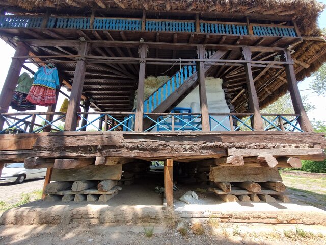 نمونهای از معماری خانههای «دارفلکی» در رشت