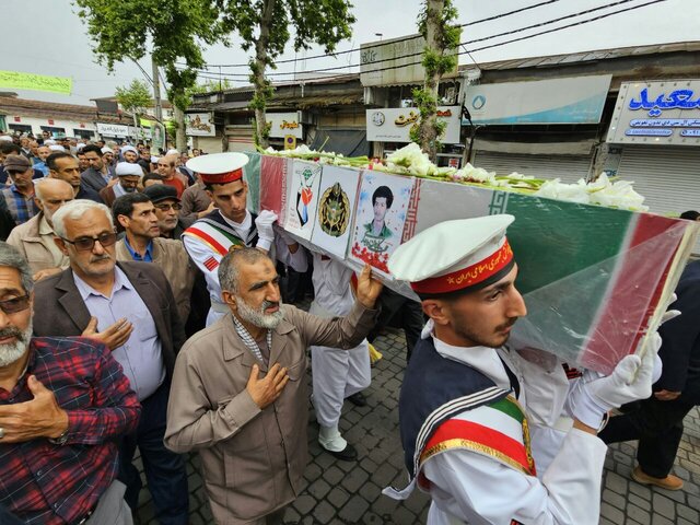 پیکر شهید گیلانی تازه شناسایی شده در رودسر تدفین شد