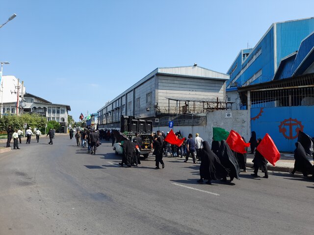 پیادهروی نمادین اربعین در شهر ساحلی بندرانزلی برگزار شد