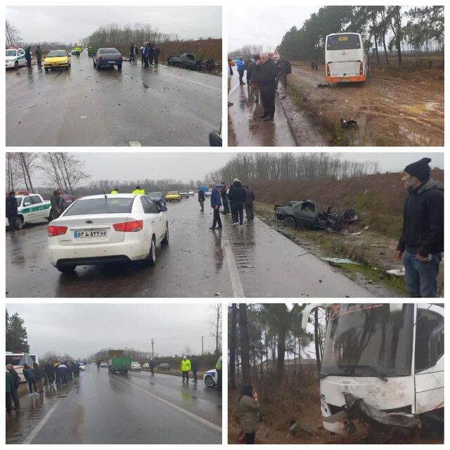 انحراف به چپ سواری پژو حادثه آفرید