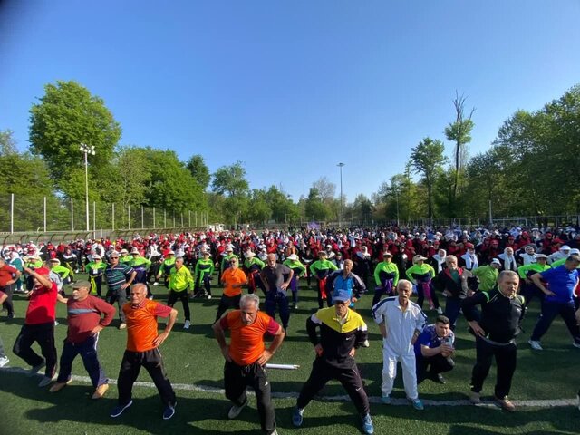 همایش ورزش صبحگاهی در پارک شهر رشت برگزار شد