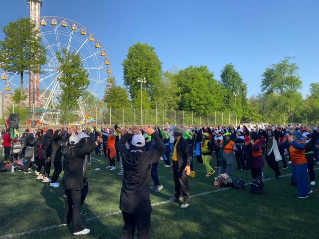 همایش ورزش صبحگاهی در پارک شهر رشت برگزار شد