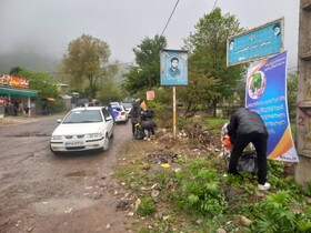 پاکسازی بام سبز ماسال از یک تُن زباله