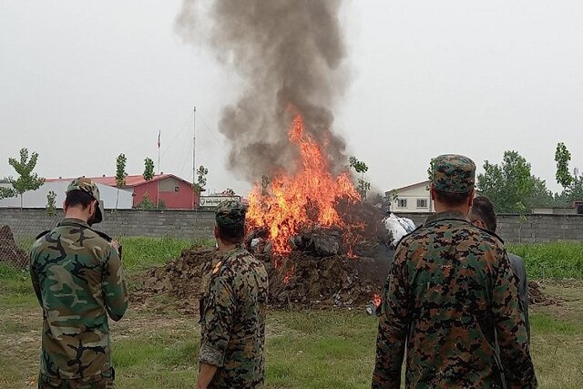 امحای بیش از ۱۳۰۰ کیلوگرم انواع مواد مخدر و روانگردان در گیلان