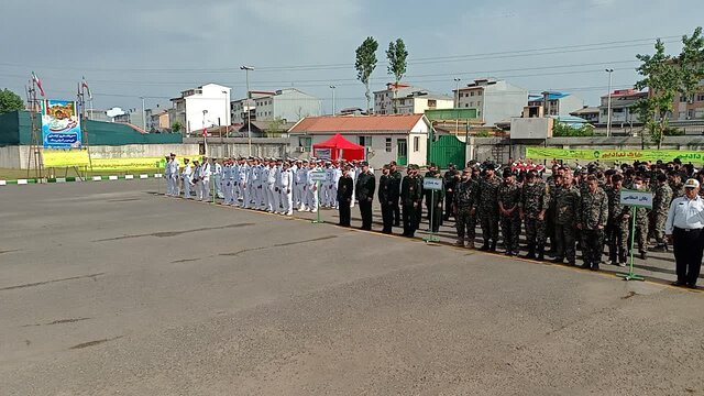 صبحگاه مشترک نیروهای مسلح بندرانزلی برگزار شد