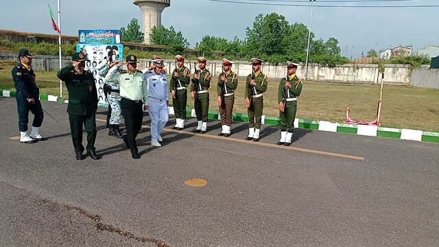 صبحگاه مشترک نیروهای مسلح بندرانزلی برگزار شد