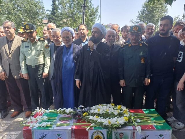 پیکر سرتیپ دوم شهید حمیدرضا فلاحی در سنگر تشییع شد