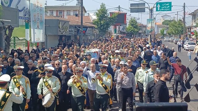 پیکر سرتیپ دوم شهید حمیدرضا فلاحی در سنگر تشییع شد