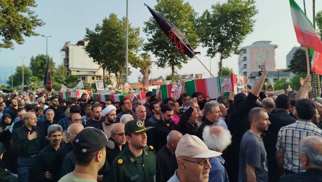 وداع مردم قدرشناس گیلان با شهدای تروریستی آستانه اشرفیه