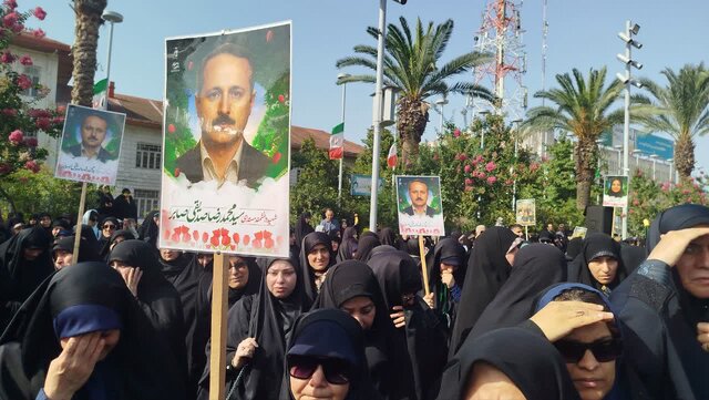 وداع مردم قدرشناس گیلان با شهدای تروریستی آستانه اشرفیه