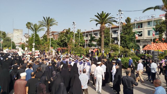 وداع مردم قدرشناس گیلان با شهدای تروریستی آستانه اشرفیه