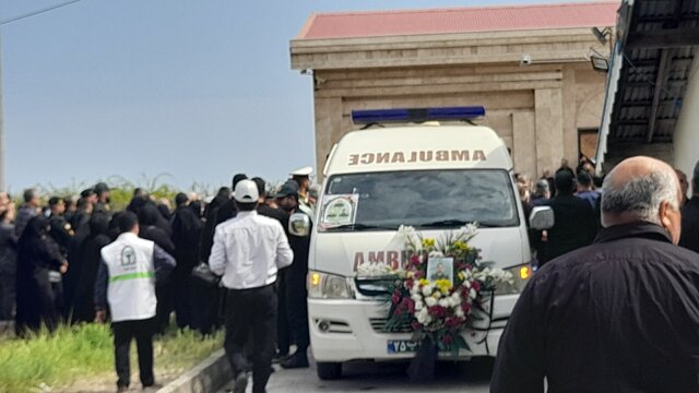 تشییع پیکر شهید حملات رژیم صهیونیستی در بندرانزلی