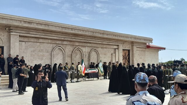 تشییع پیکر شهید حملات رژیم صهیونیستی در بندرانزلی