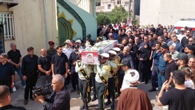پیکر شهید سرهنگ دوم توحید مهرپور دارستانی در رودبار تشییع شد