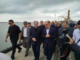 بازدید وزیر جهاد کشاورزی از اسکله بندر کاسپین