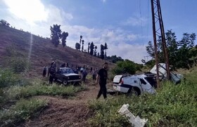 فوت سه نفر در پی سقوط یک دستگاه خودروی ال۹۰ در رودبار