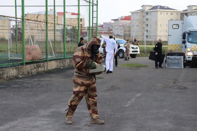 رزمایش زنجیره امداد و نجات نیروهای مسلح در رشت برگزار شد