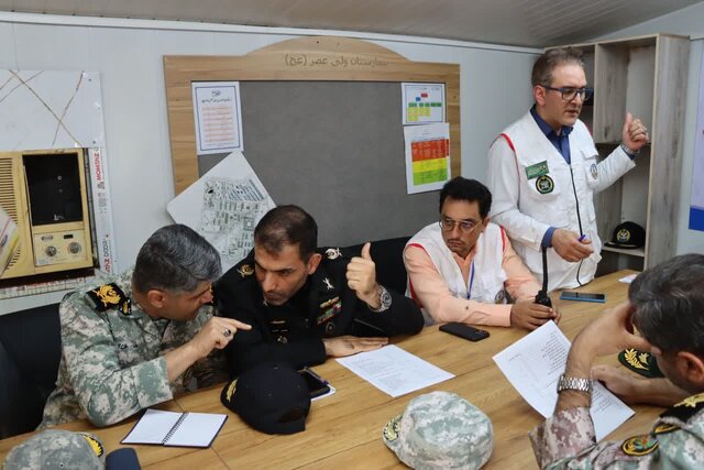 رزمایش زنجیره امداد و نجات نیروهای مسلح در رشت برگزار شد