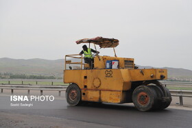 آغاز بهسازی ۱۰ کیلومتر از محور آزادراه رشت - قزوین