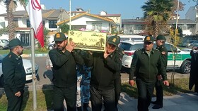 تشییع پیکر شهید گمنام در بندرانزلی