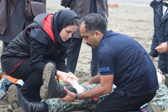 مسابقات مهارتی طب رزم نداجا در رشت برگزار شد