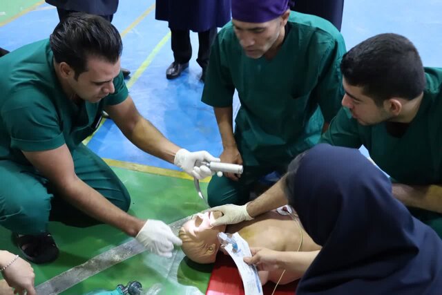 مسابقات مهارتی طب رزم نداجا در رشت برگزار شد