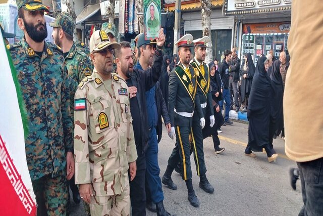 پیکر مطهر شهید امنیت «امیرحسام جوینده» در صومعهسرا تشییع شد