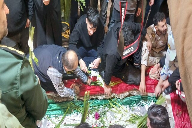 پیکر مطهر شهید امنیت «امیرحسام جوینده» در صومعهسرا تشییع شد