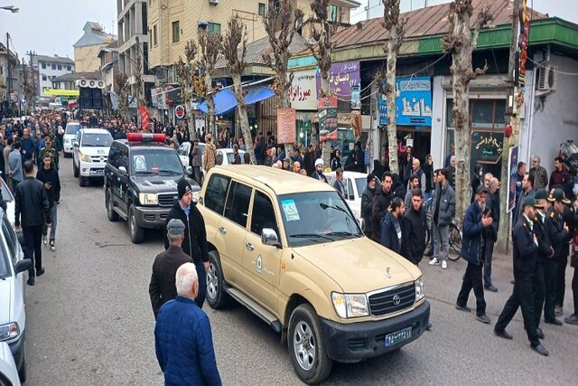 پیکر مطهر شهید امنیت «امیرحسام جوینده» در صومعهسرا تشییع شد