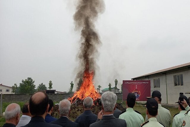 امحای بیش از یک تن انواع مواد مخدر و روانگردان در گیلان 