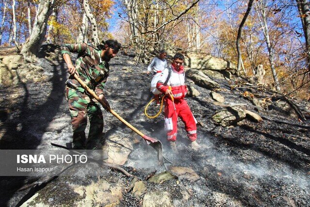 اطفای کامل آتش در ۸۲ هکتار از جنگل های گیلان