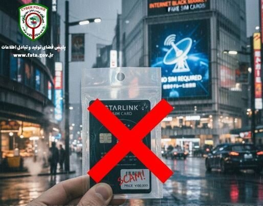 هشدار پلیس فتا گیلان درباره آگهی سیم‌کارت استارلینک