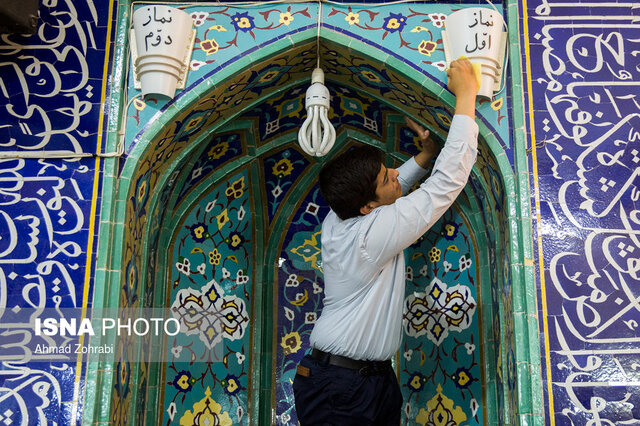 غبارروبی مساجد گیلان با مشارکت جوانان و نوجوانان