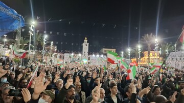 شعار شبانه «مرگ بر آمریکا» مردم گیلان در میدان سی و ششم