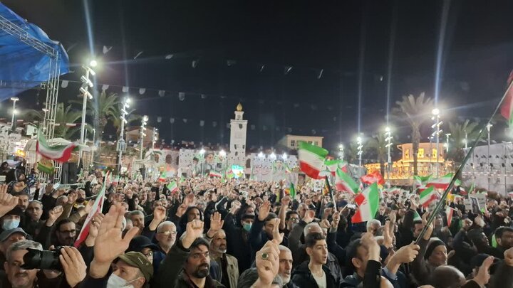 شعار شبانه «مرگ بر آمریکا» مردم گیلان در میدان سی و ششم