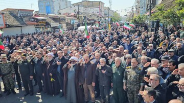 دسته‌روی سوگواری آستارایی‌ها در اربعین شهادت قائد امت