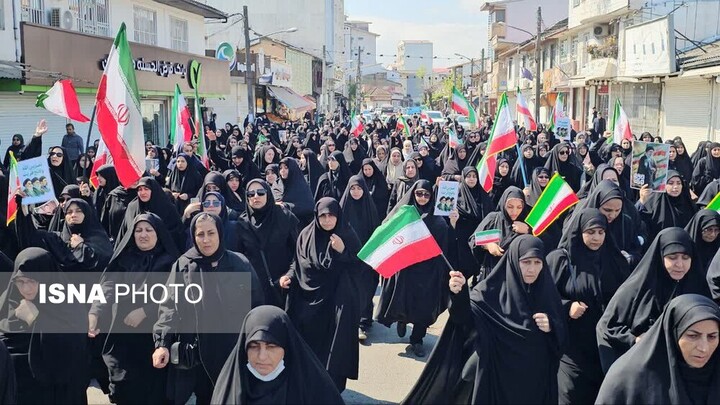 دسته‌روی سوگواری آستارایی‌ها در اربعین شهادت قائد امت