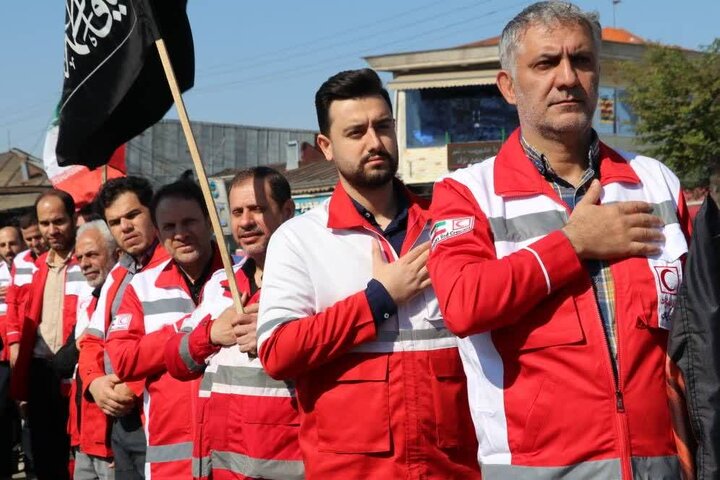 حضور امدادگران در اربعین رهبر شهید تجلی وفاداری به سیره شهداست